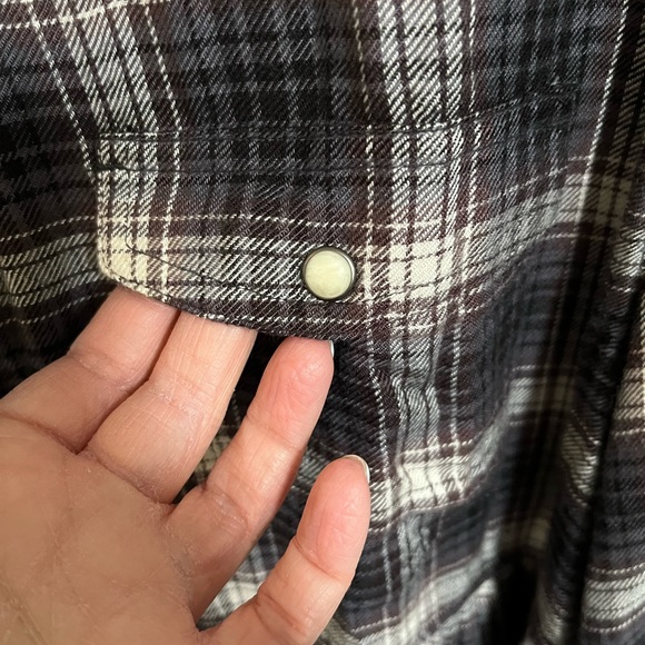 Lucky Brand Plaid Western Babydoll Shirt - NWT! - Picture 6 of 9